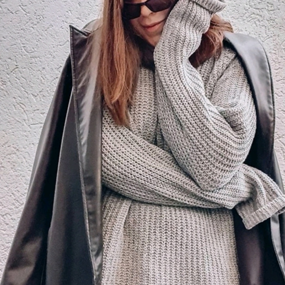 Casual Solid Knit Dresses
